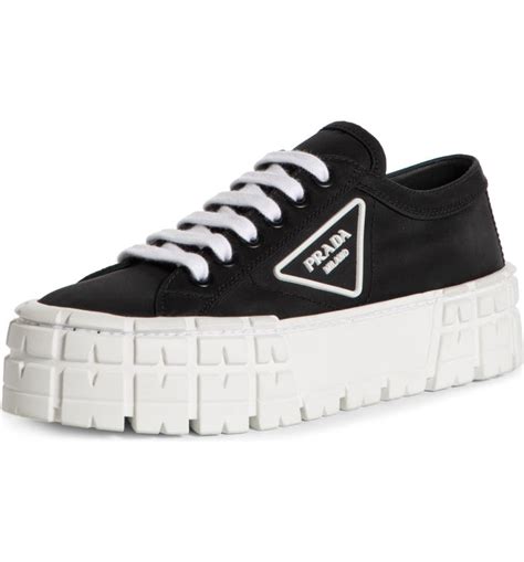 prada logo platform sneaker|prada high heels platform.